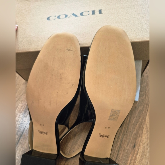 COACH Black Patent-leather Slingback Shoes Exc Cond!! - Picture 9 of 9